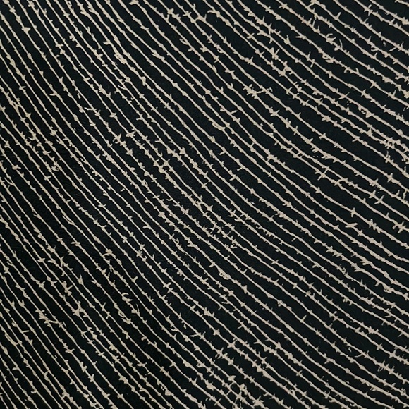 111 state striped printed 100% silk maxi dress - black/gold - size S - Picture 7 of 9